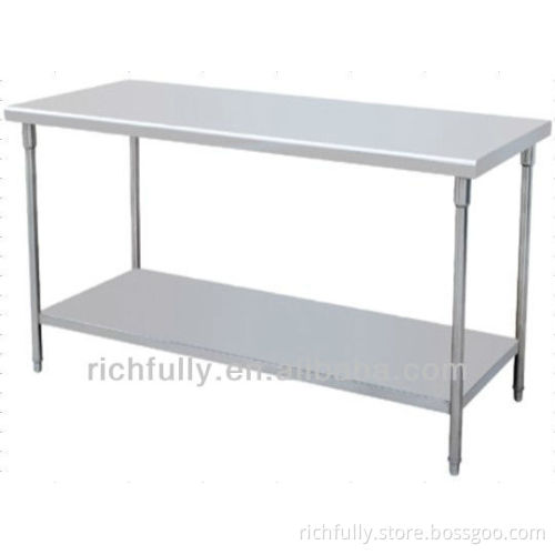 2 tier Stainless Steel Kitchen Work Table without hole, working table, stainless steel worktable
